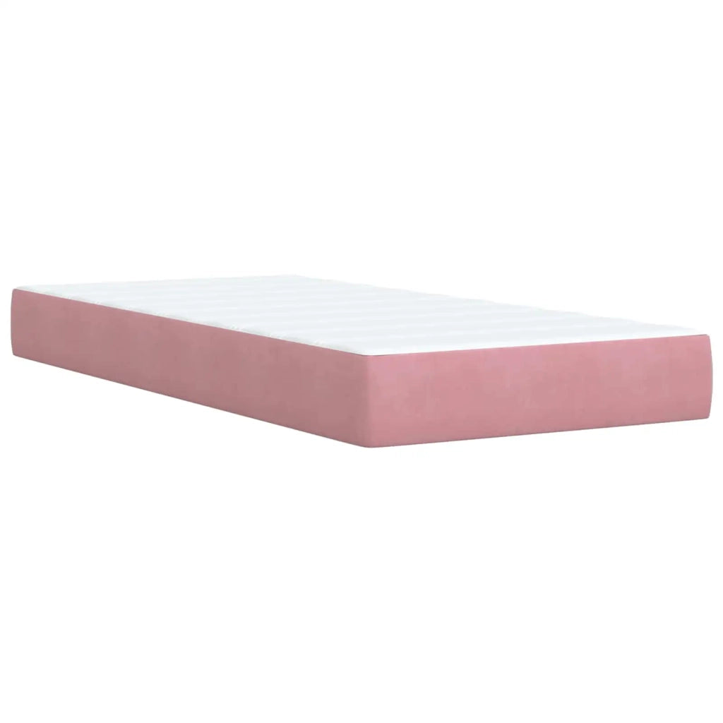 Letto Ottomano con Materasso e LED Rosa 160 x 200 cm Velluto 3457313