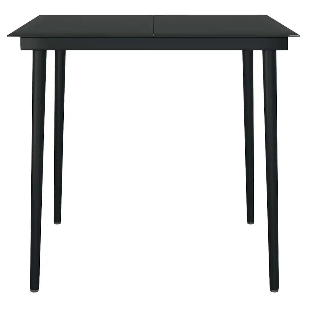 Set da Pranzo da Giardino 3 pz con Cuscini Nero 3099491