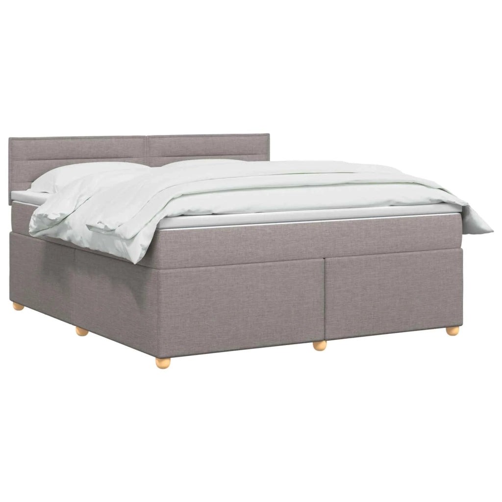 Letto box spring con materasso Tortora 180 x 200 cm Tessuto 3452475