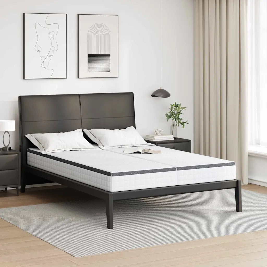 Materasso 2 pcs Bianco e Grigio 80 x 200 cm Molla Bonell 4106444