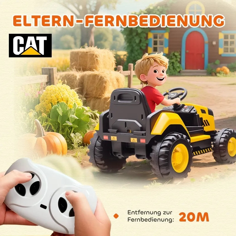 Auto cavalcabile per bambini 3-6 anni, telecomando e guida manuale, Bluetooth e musica, plastica e acciaio, giallo