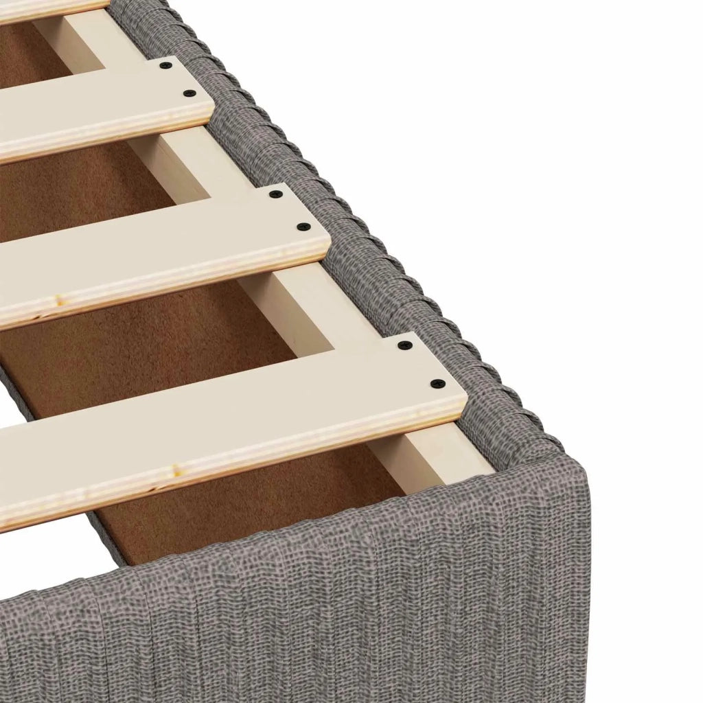 Letto box spring con materasso Tortora 200 x 200 cm Tessuto 3454477