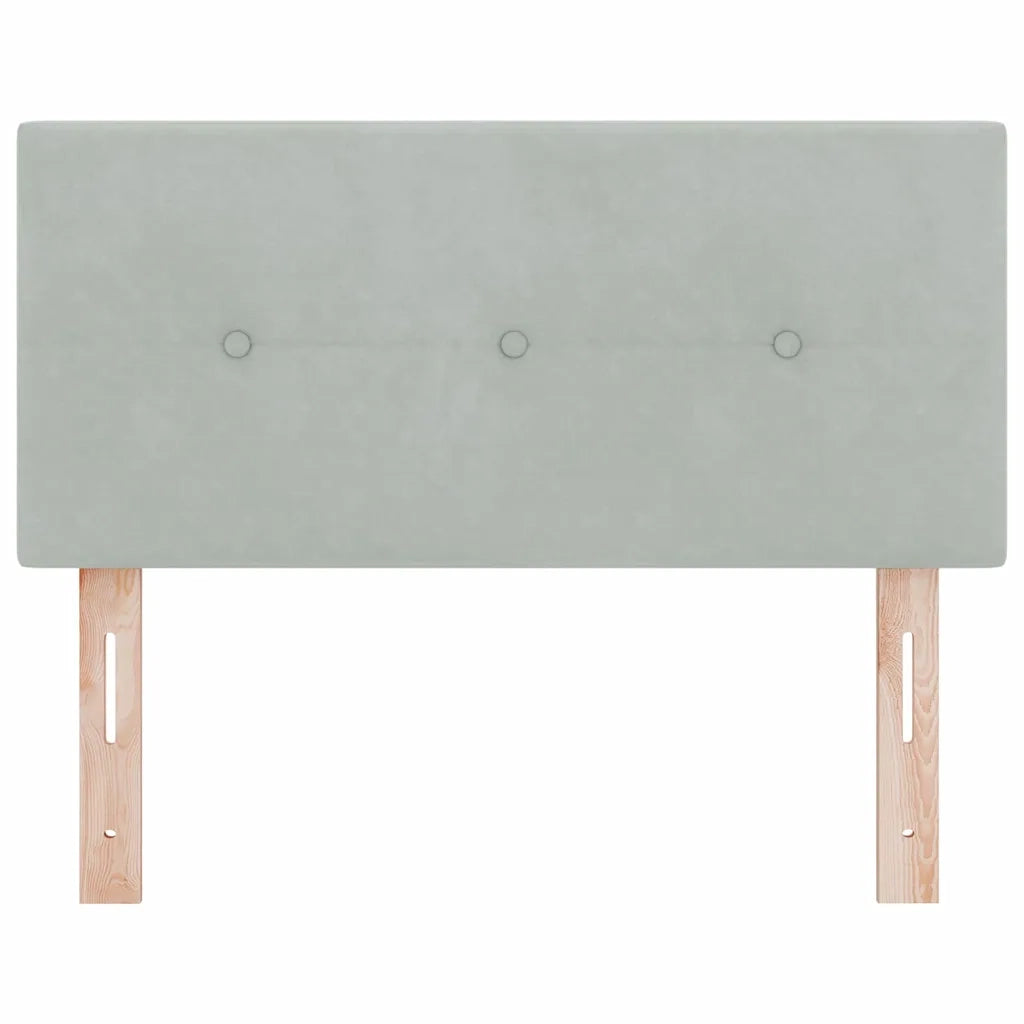 Testiera | Testata Grigio chiaro 90 cm Velluto