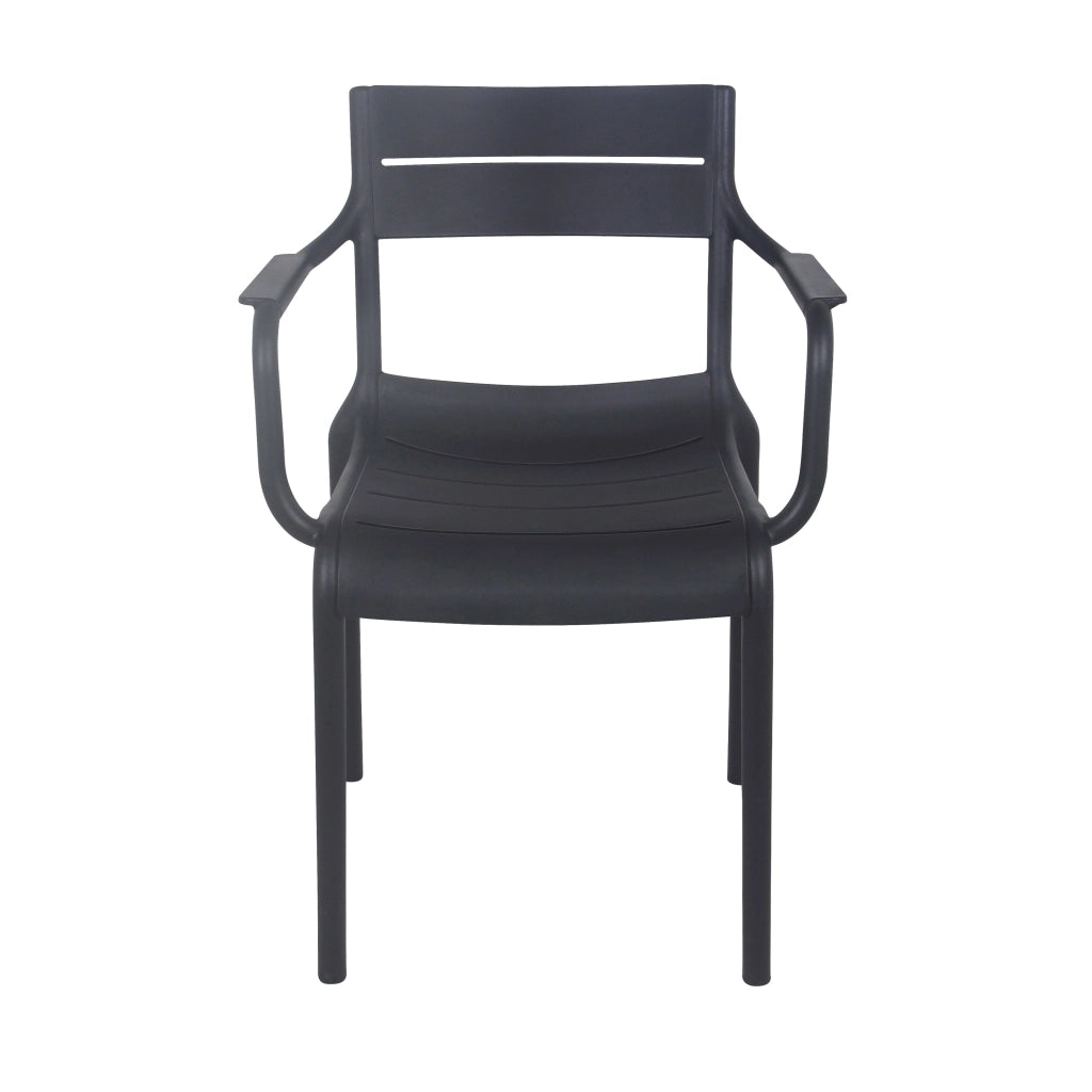 Oviala - Poltrona da giardino in plastica nera