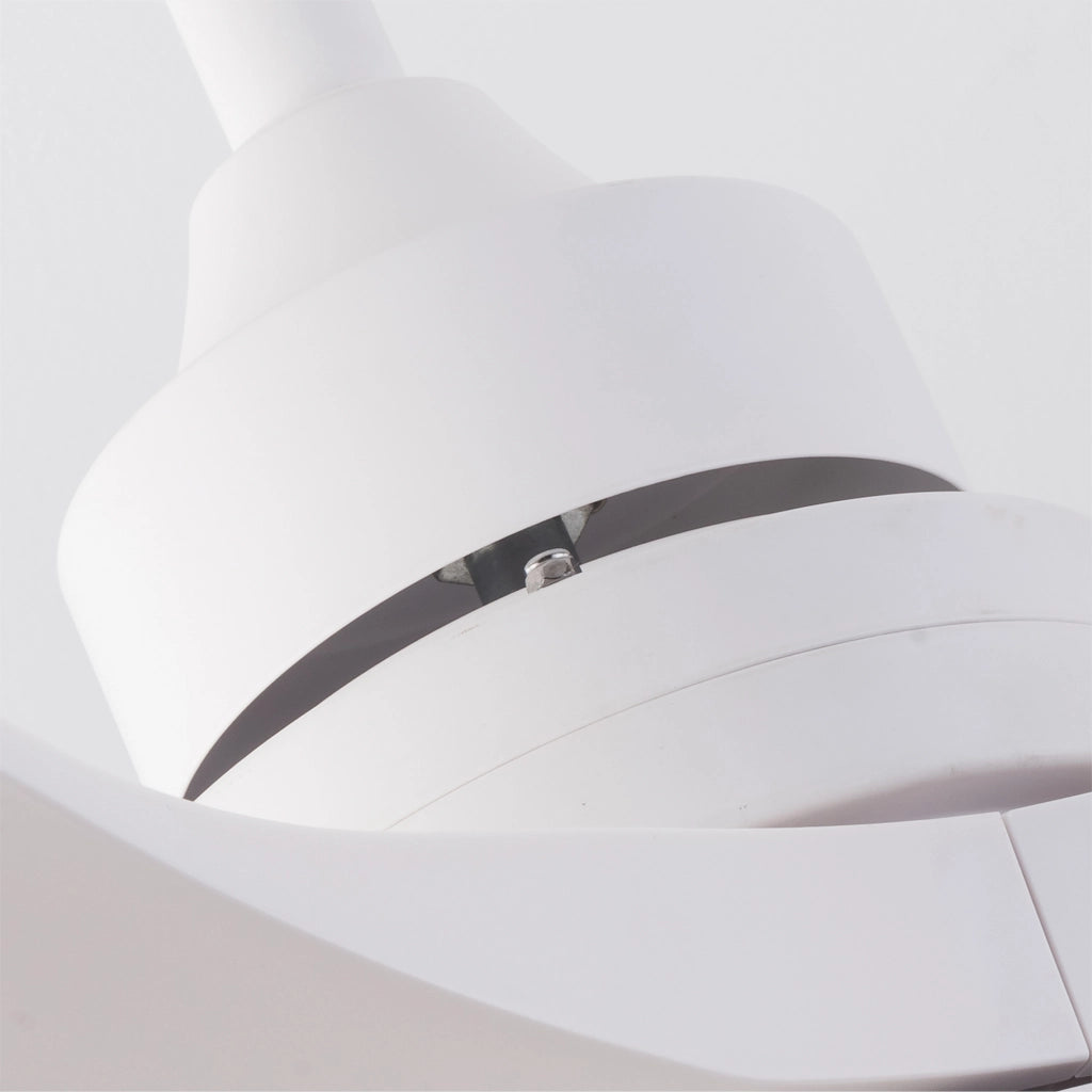 Ventilatore da soffitto da 42 pollici con luce LED; telecomando e motore DC; bianco