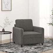 Poltrona Grigio Scuro 60 cm Velluto 349024