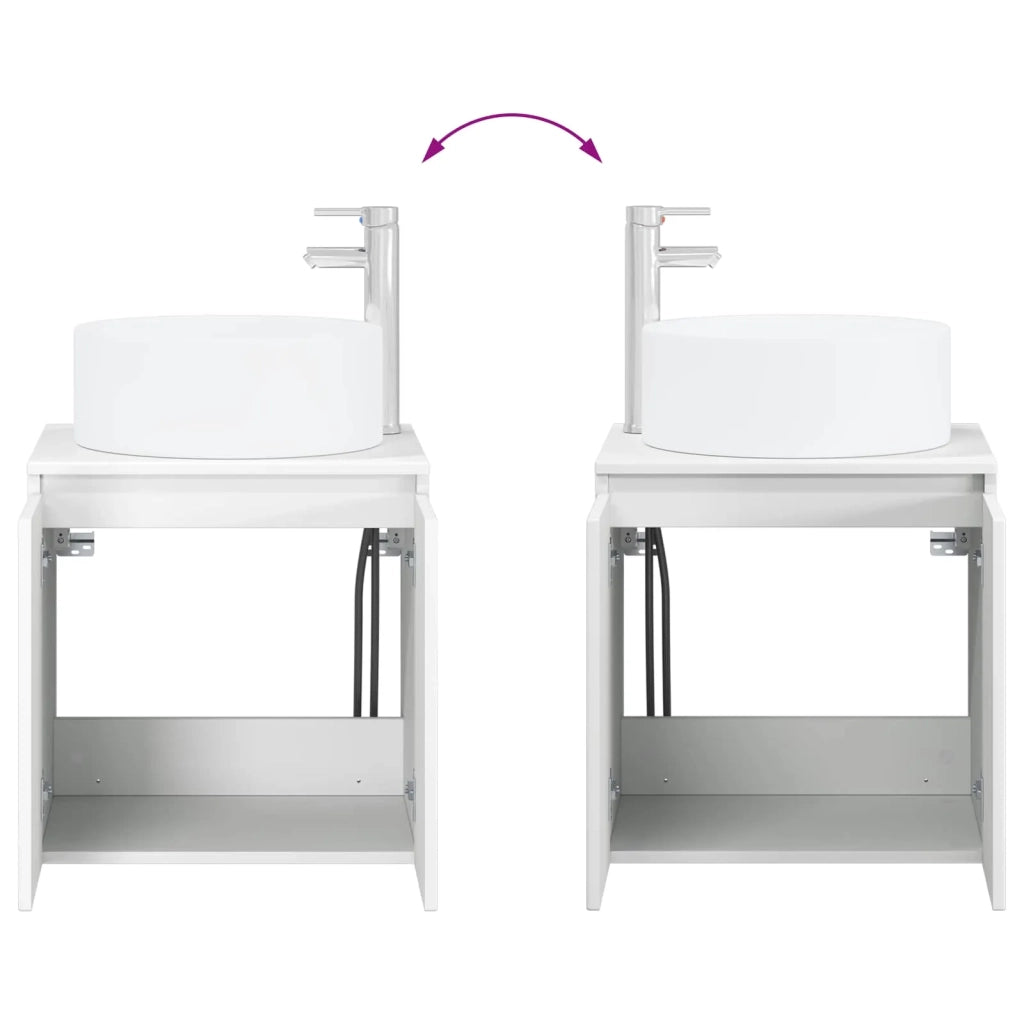 Mobile Lavabo | Armadio Lavabo da parete Bianco 49,5 x 44,5 x 65,5 cm
