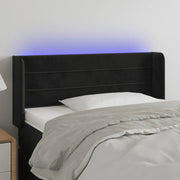 Testiera a LED-Testata con LED Nera 83x16x78/88 cm in Velluto 666338