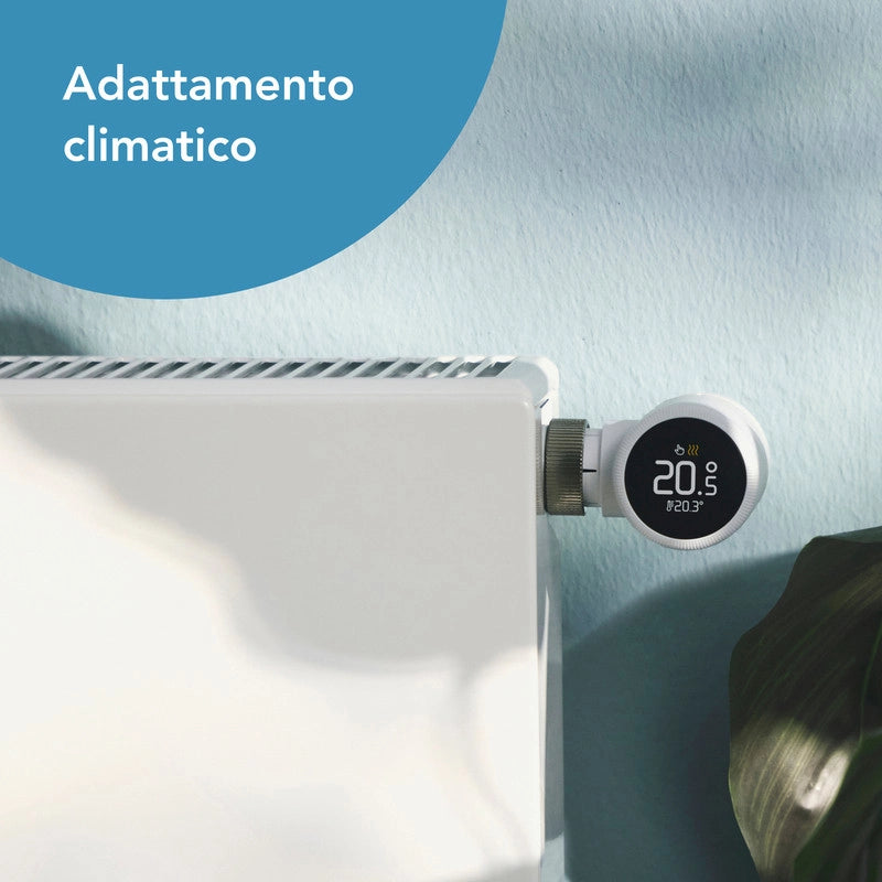 Tado Testa termostatica Intelligente X kit di base. Controllo multistanza. Wi-fi. Matter. Assistenti vocali google e alexa