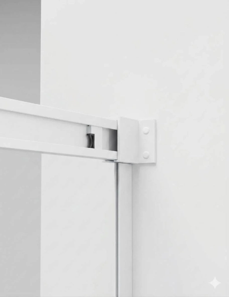 Box doccia THALASSA (BASIC) 1+1 con lato fisso laterale 140x100 cm Bianco vetro trasparente