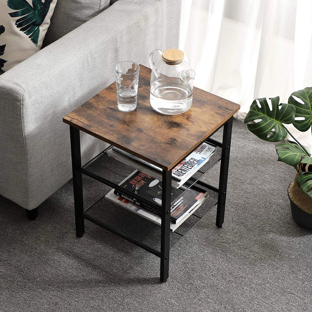 Set di 2 tavolini da caffè e comodini rustici Valora
