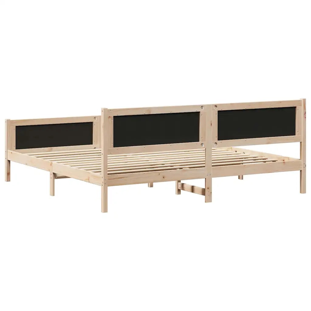 Letto matrimoniale | Letto per adulti | Struttura del letto Grigio chiaro 200 x 200 cm Pino massello