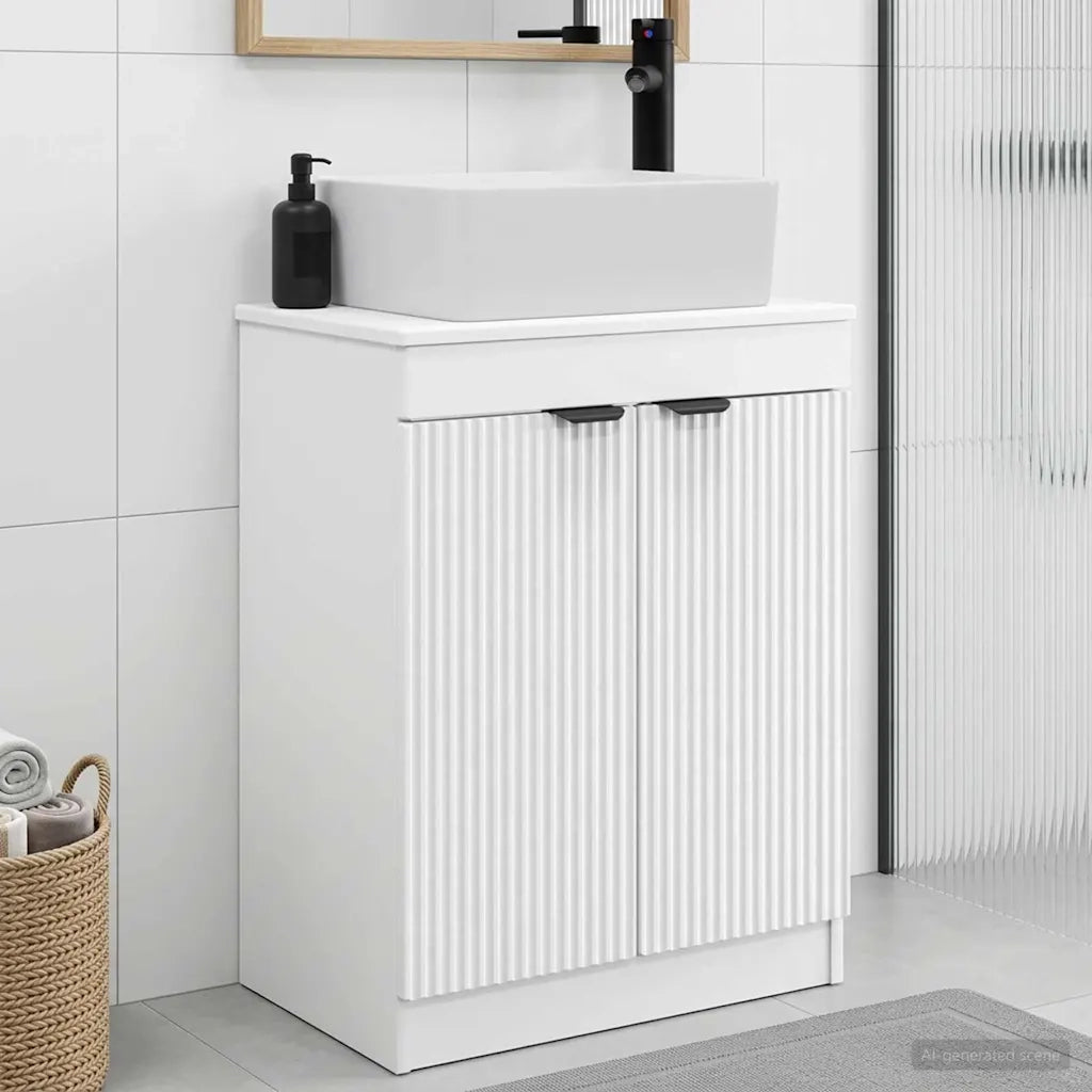 Mobile da bagno con Lavabo | Armadio Lavabo Bianco 54 x 35 x 83 cm