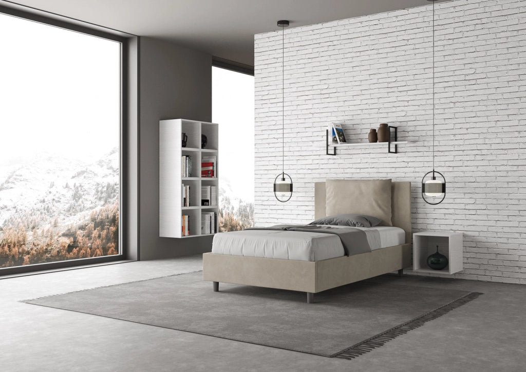 Letto 1 Piazza e Mezzo 110x210 cm Senza Rete Antea Sabbia