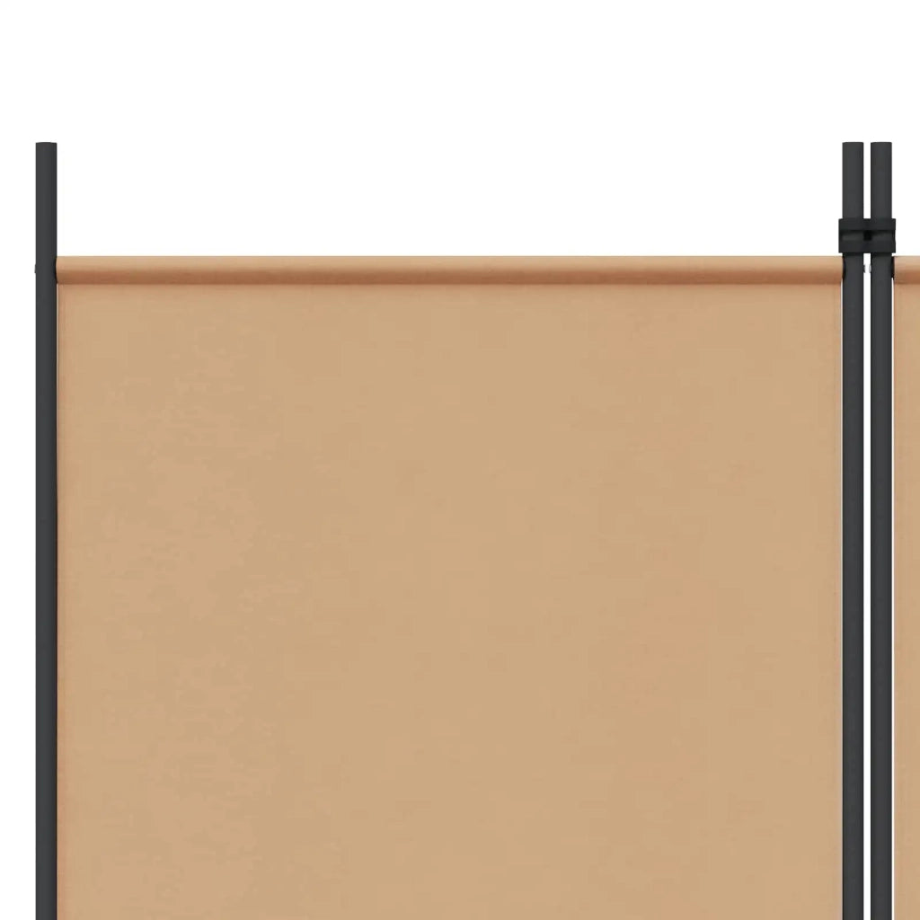 Paravento a 4 Pannelli Beige 200 x 180 cm Tessuto 42039194