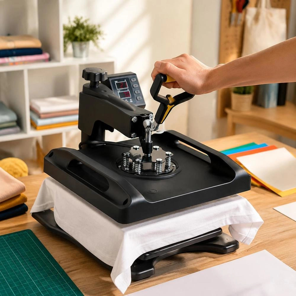 1200 W Heat Press 8 In 1 T-Shirt Press 38 X 38 Cm Black Transfer Press Hot Press T-Shirt For Applying Letters, Numbers And Patterns