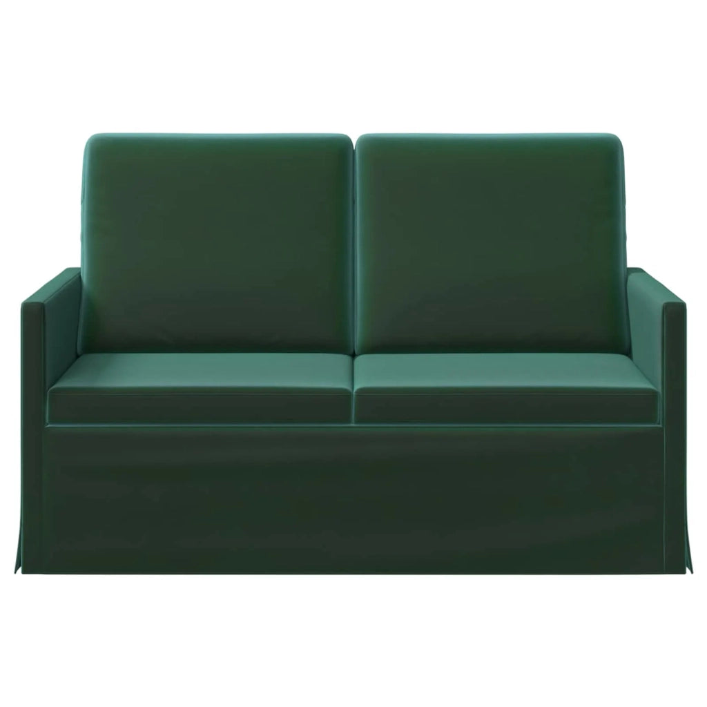 Divano a 2 posti Verde Scuro 130 x 81 x 82 cm Velluto (V) 42041056