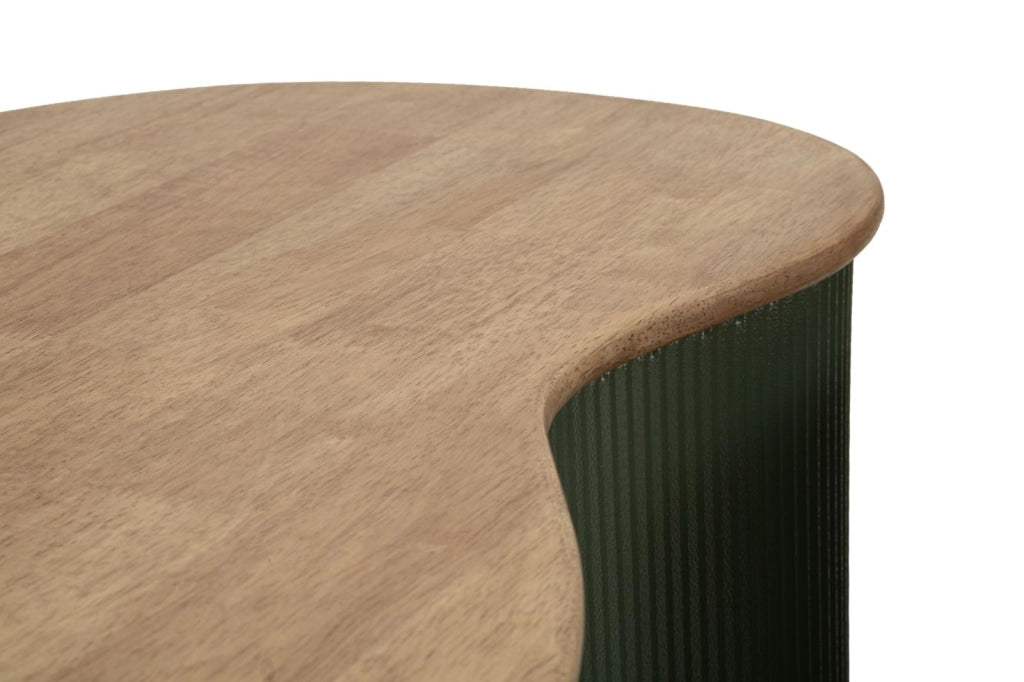 Tavolini da Caffè Frankfurt Coppia Verdi 87x53x32 cm in Gomma e Metallo
