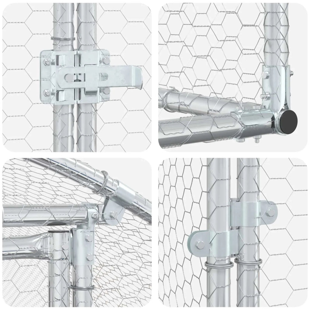 Pollaio Argento 600 x 200 x 200 cm Acciaio zincato 3434687