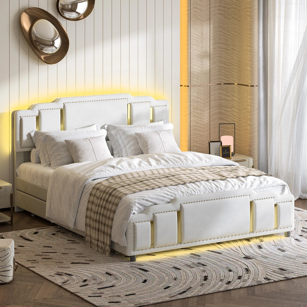 Letto con cassetti ¨C Minimal ¨C beige 120x200cm