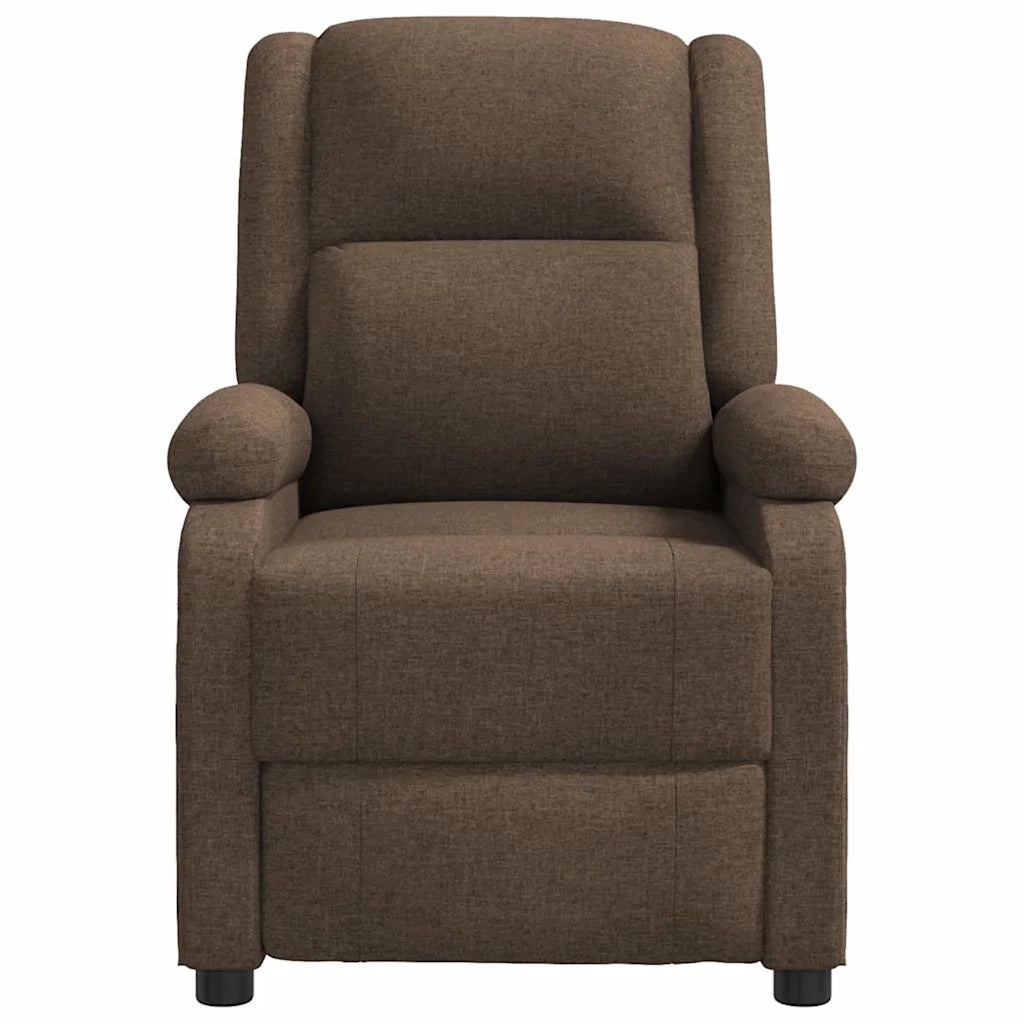 Poltrona Reclinabile in Tessuto Marrone 340183
