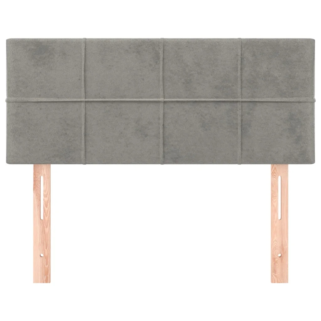 Testiera-Testata Decorativa Grigio Chiaro 80x5x78/88 cm in Velluto 749903