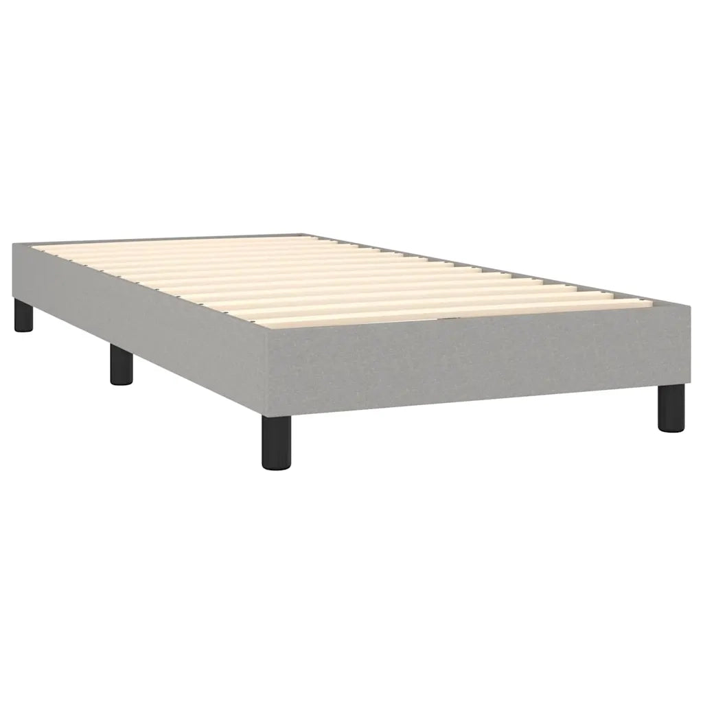Letto a Molle Materasso e LED Grigio Chiaro 100x200 cm Tessuto 3133053