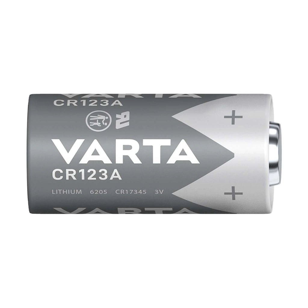 Set di 2 Batterie al Litio 3V CR123A 1430 mAh per Dispositivi Elettrici Argento Varta