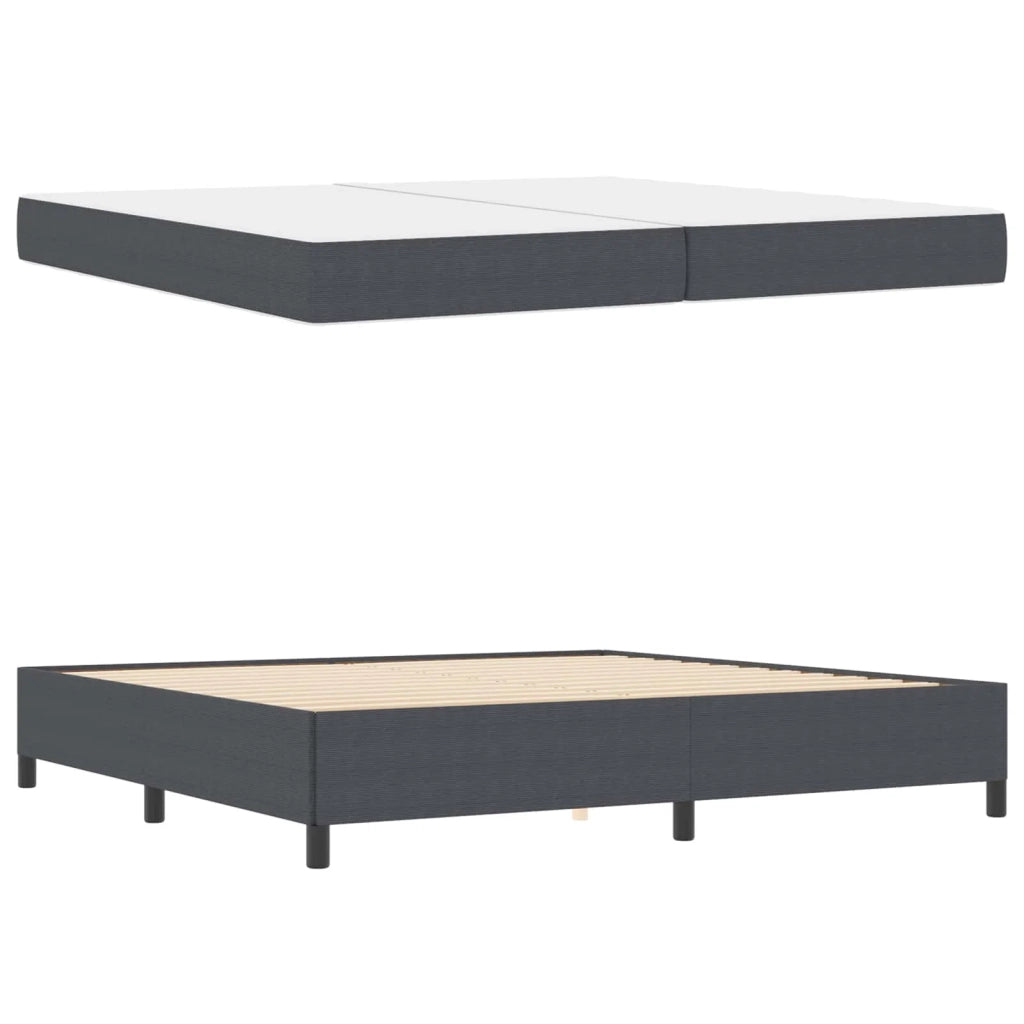 Struttura del letto Grigio scuro 200 x 200 cm Tessuto