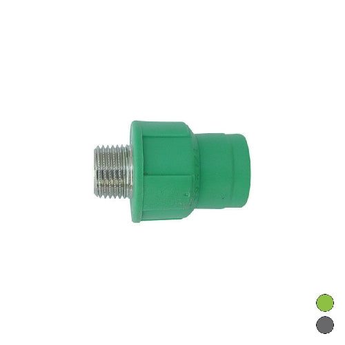 RACCORDO FILETTATO MASCHIO IN POLIPROPILENE- 3/4 x Diam. 25 Grigio- DH- pezzi 1