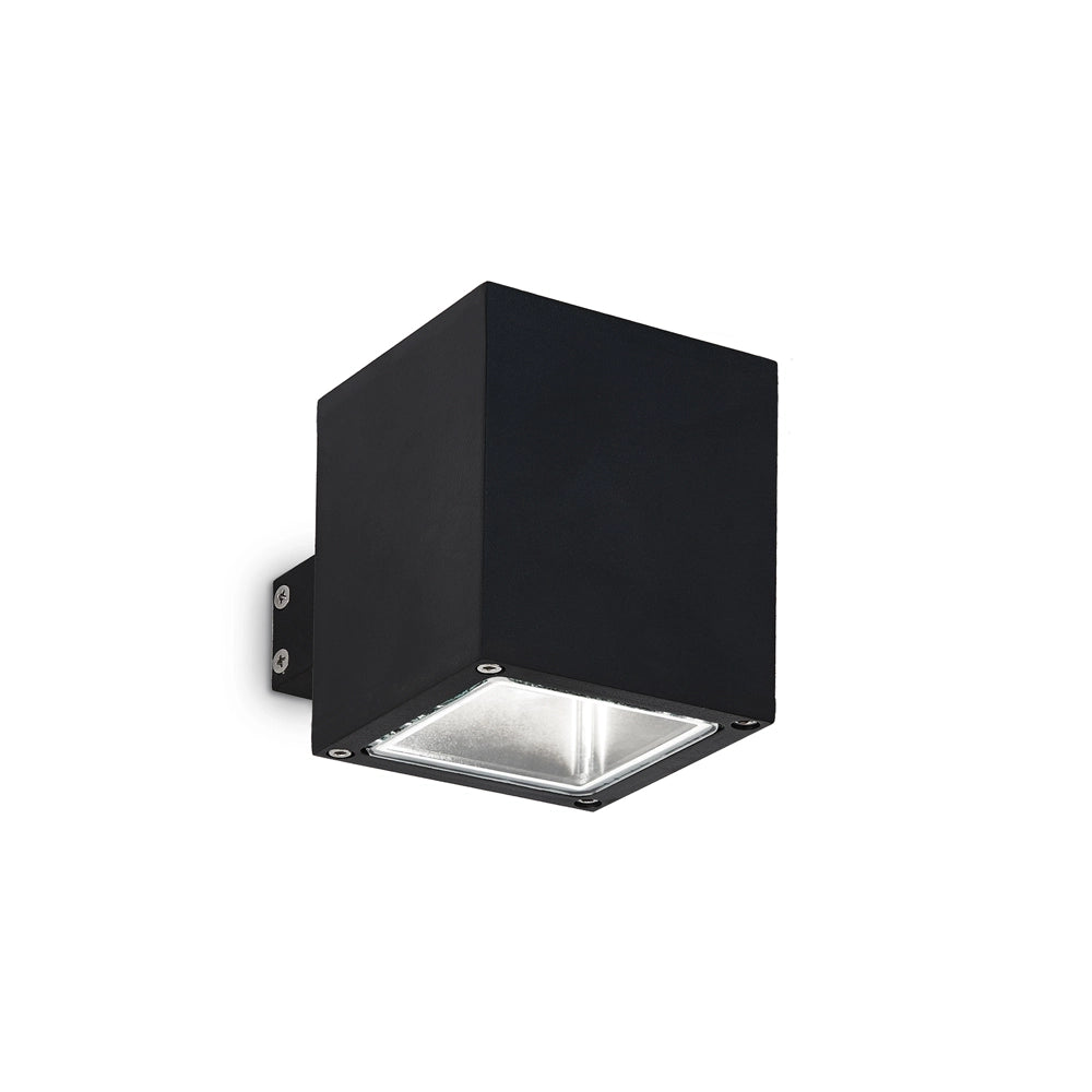 Applique Moderna Snif Square Alluminio Nero 1 Luce G9 3W 3000K Luce Calda