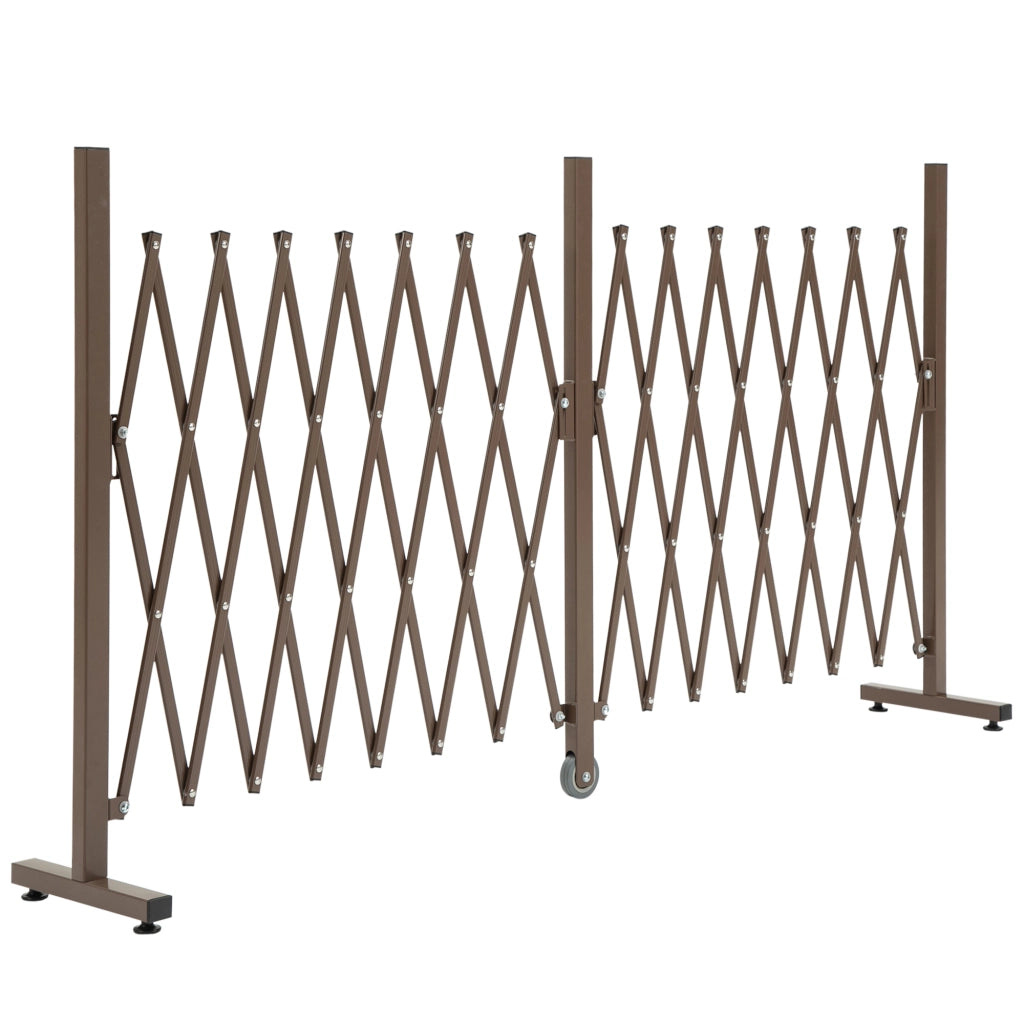 Scherengitter estensibile in alluminio marrone, H103,5 cm, 52-405 cm, per giardino