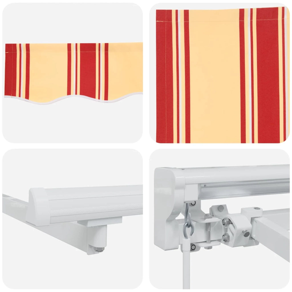 Tenda retrattile manuale Giallo e Arancione 5 × 3,5 m 3420352
