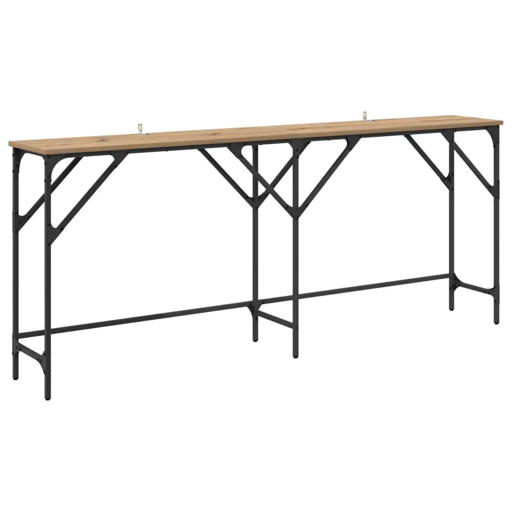 Table console Chêne artisanal 180 x 30 x 75 cm