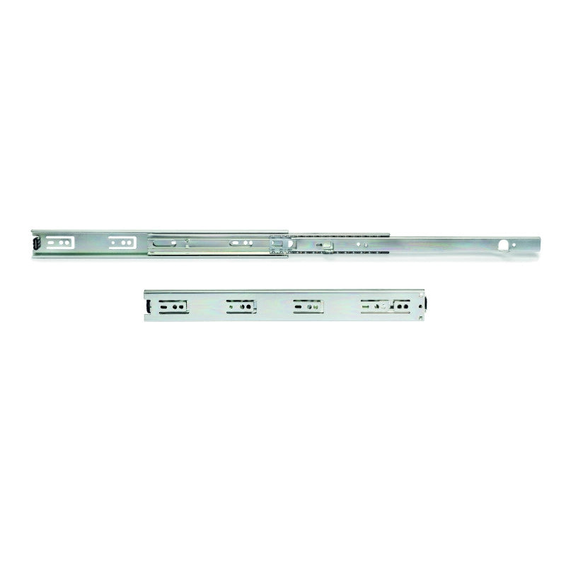 Set di guide a sfere per cassetti con estrazione totale, altezza 45 mm, lunghezza 400 mm, Acciaio, Zincato bianco
