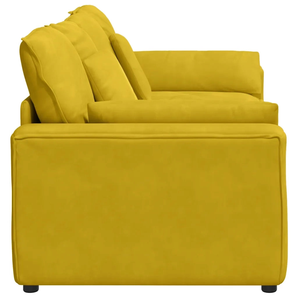 Divano Modulare con Cuscini Giallo 3321135