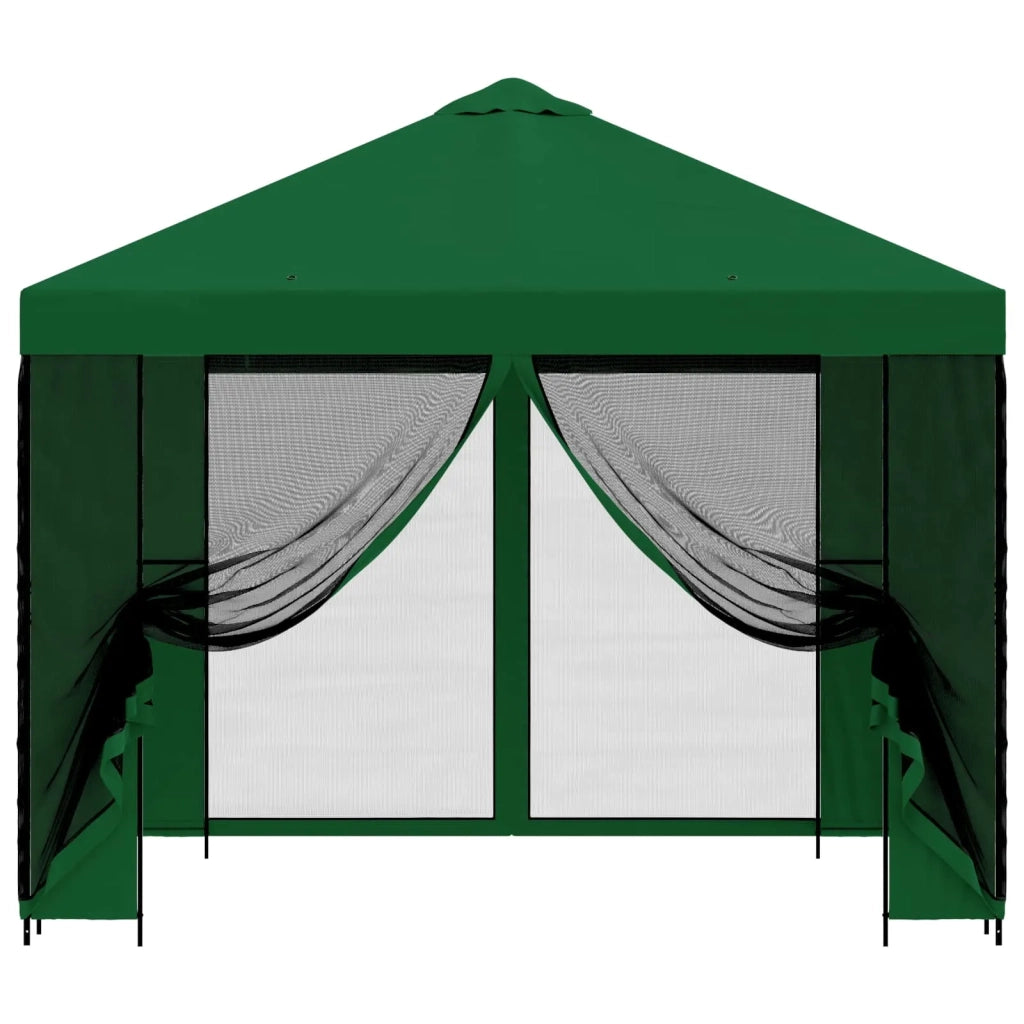 Gazebo da giardino con pareti laterali 3 x 3 m Verde 900365