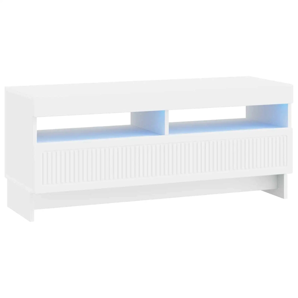 Mobile TV LED EDE 100 x 35 x 43 cm Bianco Legno ingegnerizzato 896105
