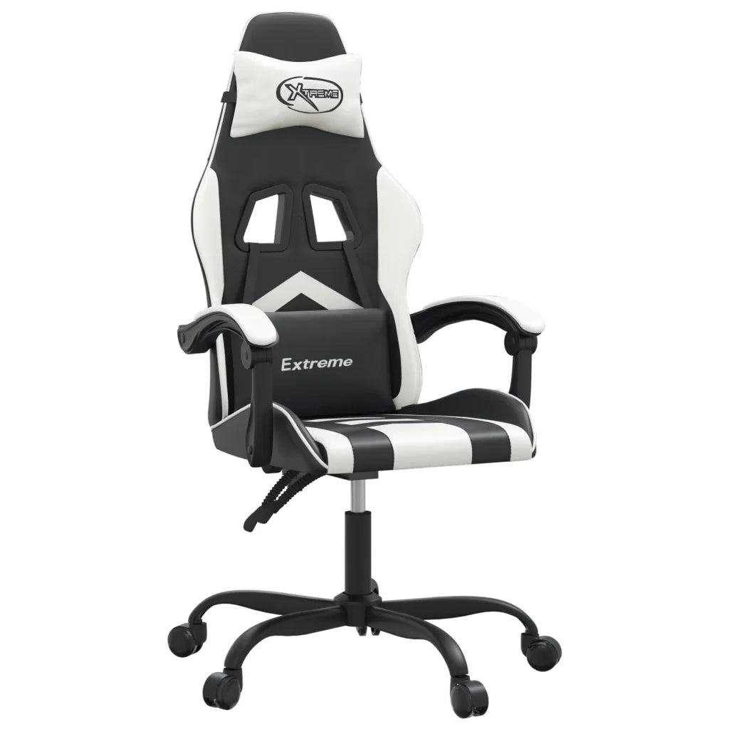 Sedia da Gaming | Sedia da e-sports Nero e Bianco in Similpelle