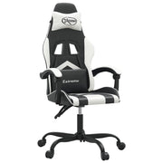 Sedia da Gaming | Sedia da e-sports Nero e Bianco in Similpelle