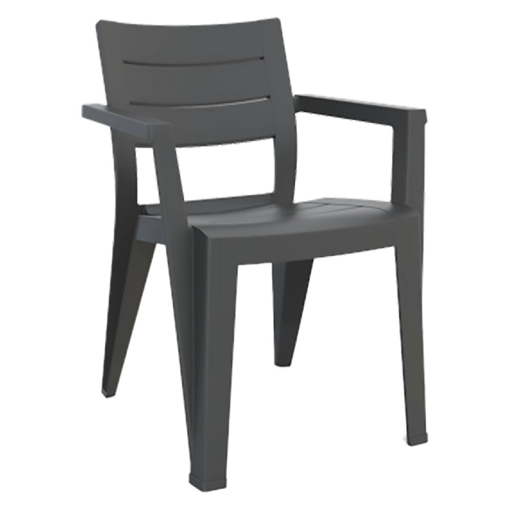 Sedia da Giardino Julie Polipropilene Graphite Braccioli Uv