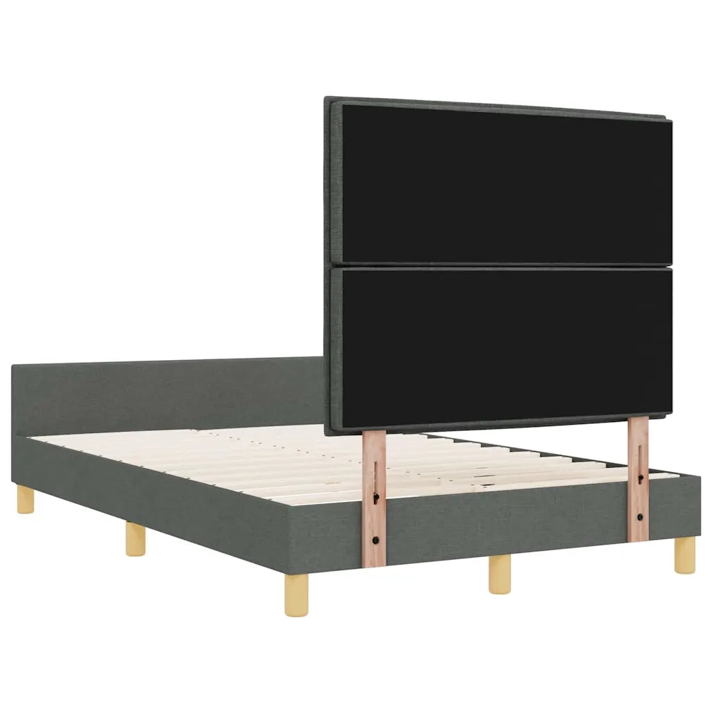 Letto matrimoniale | Letto per adulti | Struttura del letto Grigio scuro 120 x 200 cm Tessuto