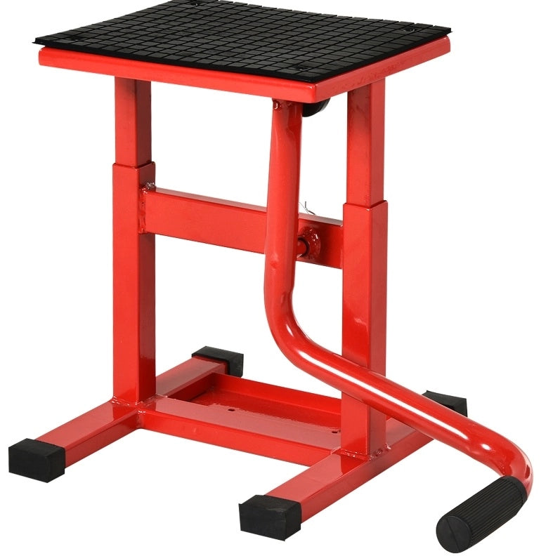 Sollevatore per moto ULEVR regolabile 27,5/39,5 cm, portata 150 kg, in metallo rosso