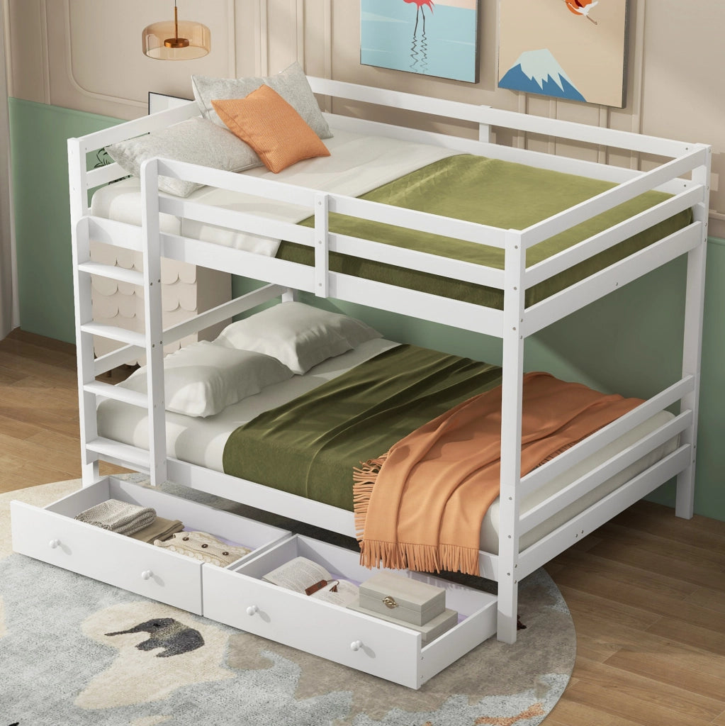 Letto a castello 140x200 cm con cassetti e vano contenitore