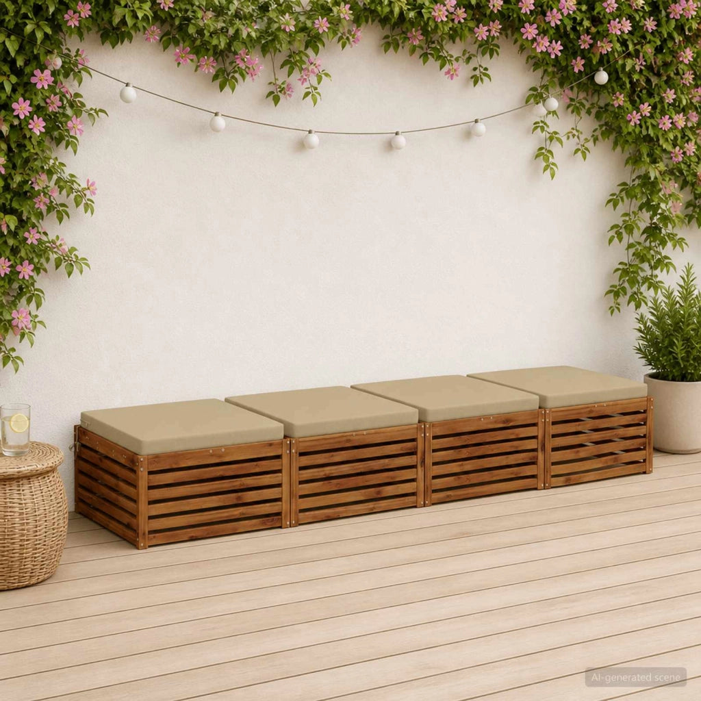 Cuscini per Seduta SOEST 4 pz 100% Poliestere Verde chiaro 944878