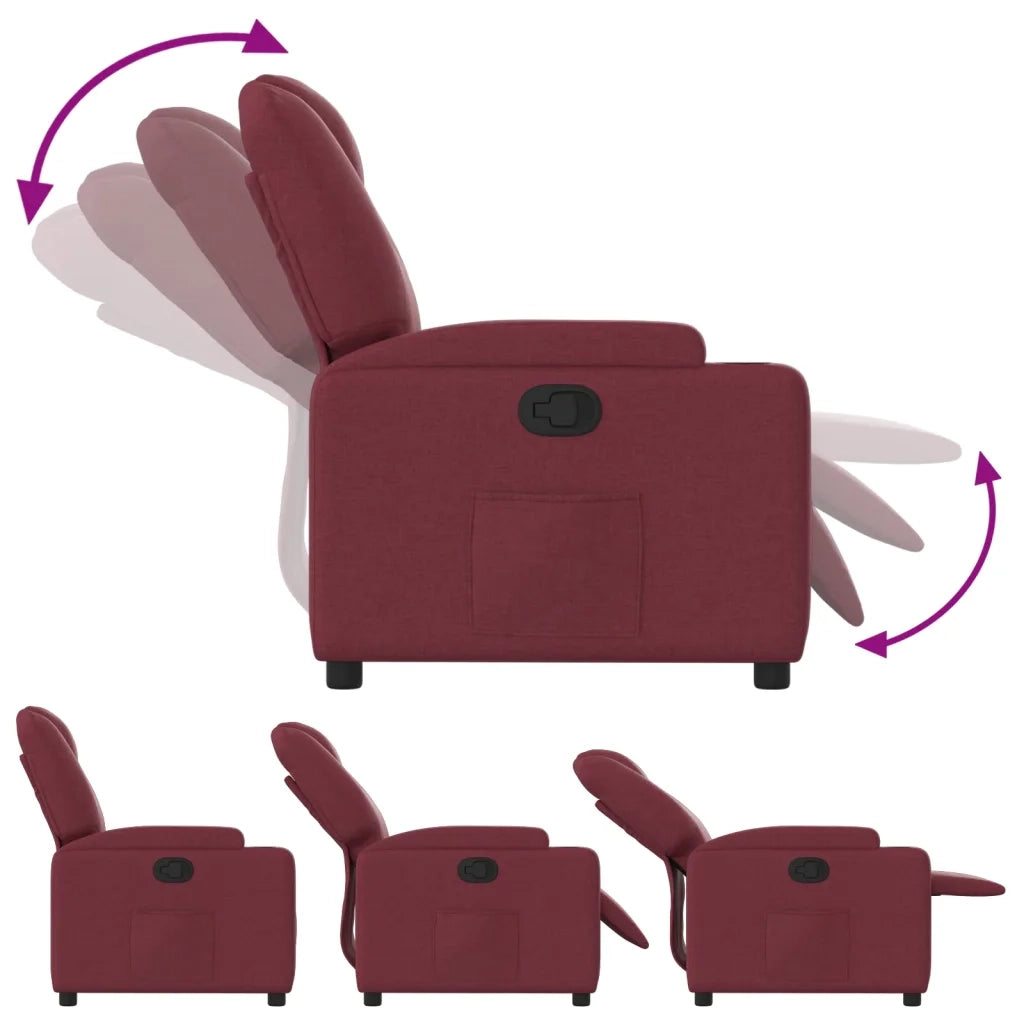 Fauteuil inclinable Rouge bordeaux Tissu
