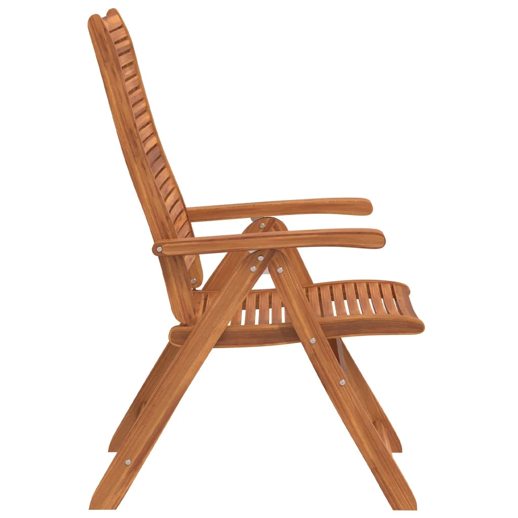 Sedie pieghevoli reclinabili, 6 pezzi, 56x72x107 cm, in legno massello di acacia 3214478