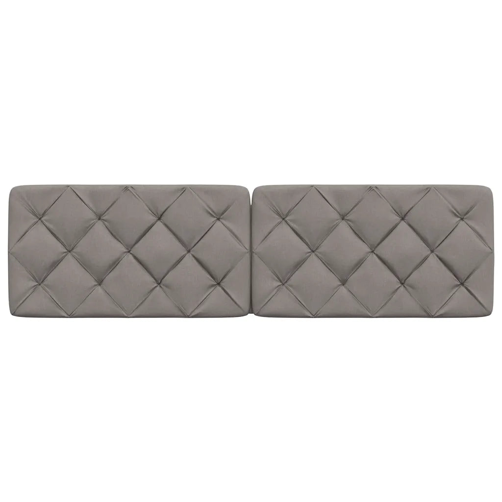 Coussin de tête de lit taupe 180 cm tissu