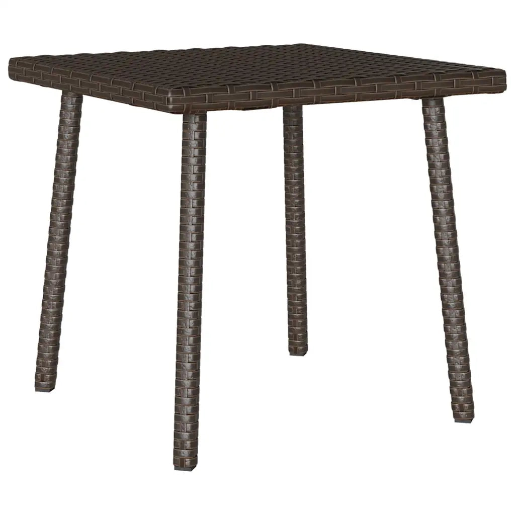 Tavolino-Tavolino da soggiorno-Tavolo Giardino Rettangolare Marrone 40x40x37 cm Polyrattan