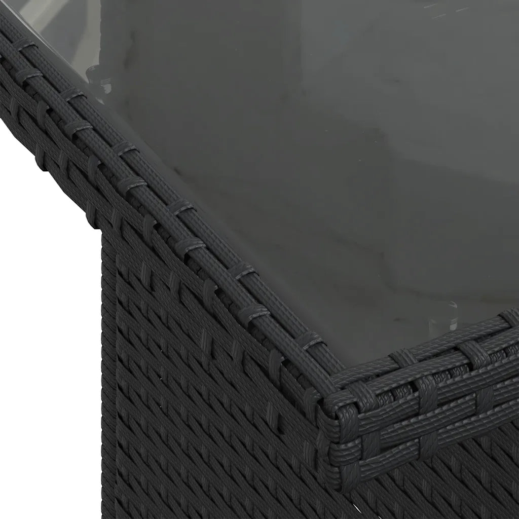 Set Divani da Giardino con Cuscini 7pz Nero Polyrattan 3326167